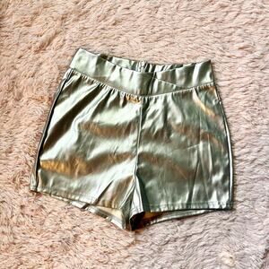 Silver Metallic Hot Pants Disco Dance Y2K Clubwear Festival Rave Party Shorts
